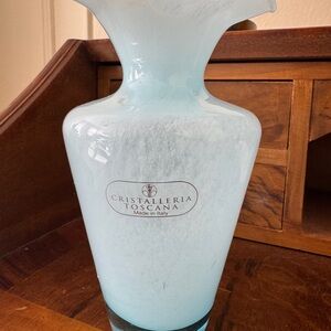 Light Blue Art Glass Vase